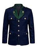 Men's Bavarian Trachten Oktoberfest Jacket Austrian Loden Blazer German Wool Jacket Traditional Janker (US...