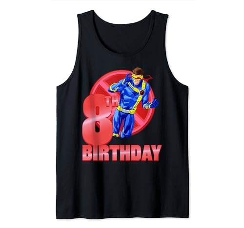 T-shirt Cyclope X-Men anniversaire 8 ans sans manches pour jouer au parc en été