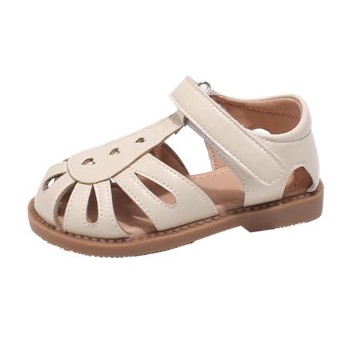 Toddler Close Toe Sandals Retro Lace-Up Closed Toe Dress Shoes Breathable Girls Shoes Sandals