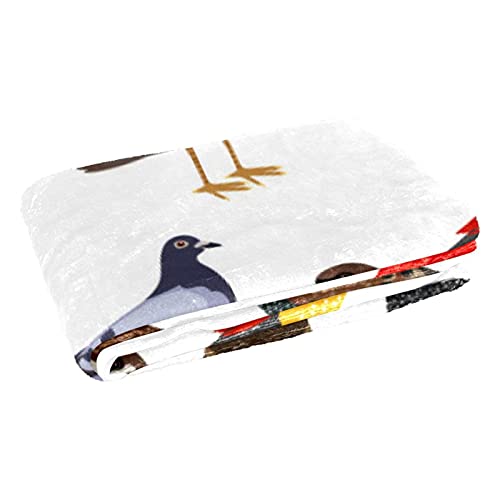 Couverture douce d'oiseaux 150x100 cm plaid de lit et canapé - 3