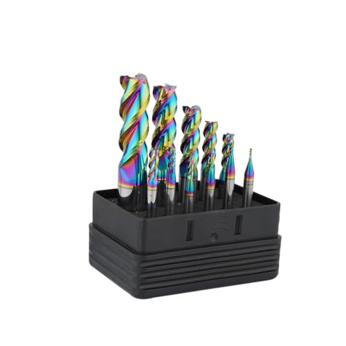 Image of Carbide Square End Mill HRC60 Double Edge 3 Flute DLC Coating Tungsten Steel for Aluminum Wood Endmills HRC60 1.0-12.0 Series