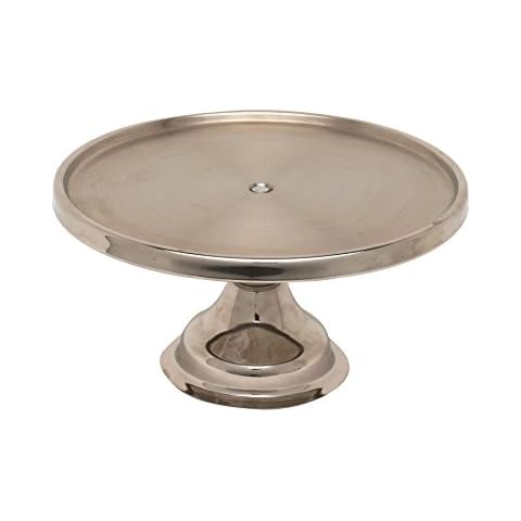 Genware Stainless Steel Cake Stand, 13" Cover