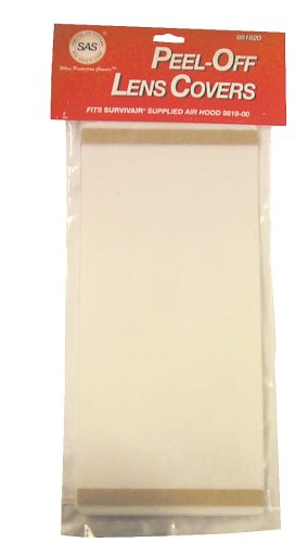 SAS Safety 1400-95 Peel-Off Lens Covers for Fullface Mask, 25-Pack