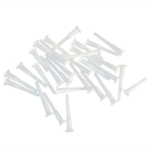 Totority 50PCS White Yoga Ball Air Plug Plastic Exercise Ball Air Stopper Pins for Gym Fitness Jump and Inflatable Compatible