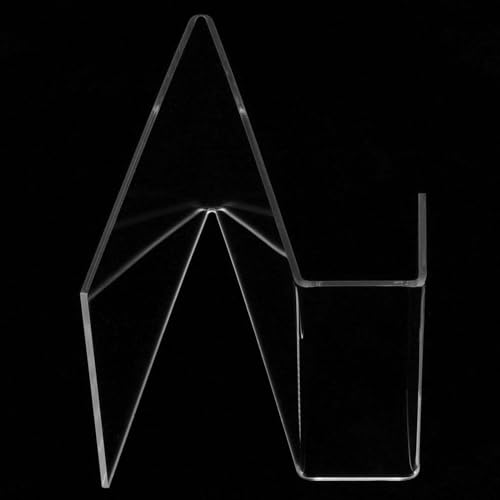 Soportes para libros transparentes de acrílico con base estable MUKLEI 3