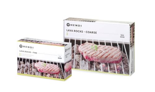 HENDI Lavasteine, Fein, Lava Rock, geeignet für unterschiedliche Gasgrilltypen, 3kg, box