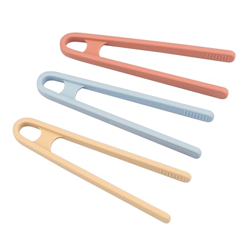 3 Pcs Silicone Mini Tongs for Toddlers