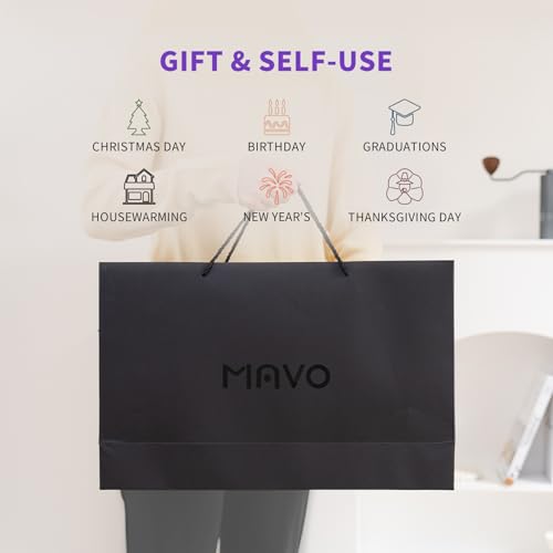 Image of MAVO Pour Over Coffee Maker Set, 12 in 1 Set Box, Manual Coffee Grinder, Pour Over Kettle, Ceramic Pour Over Coffee Dripper with Tray, Glass Servers, Coffee Cup, Paper Filter, Black