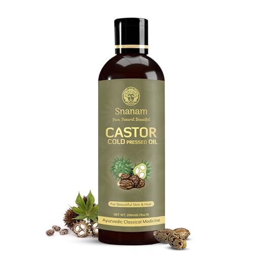 Image of Pure Cold Pressed Castor Hair Oil | 100% Pure & Natural | Supports Hair Growth, Stronger Hair, Skin Care, Nail Care & Eyelash Care | 200 ml