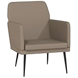 Gecheer Sessel Cappuccino-Braun 61x78x80 cm Kunstleder, Relaxsessel Fernsehsessel Lesesessel für Wohnzimmer Schlafzimmer Leseecke Gästezimmer351397