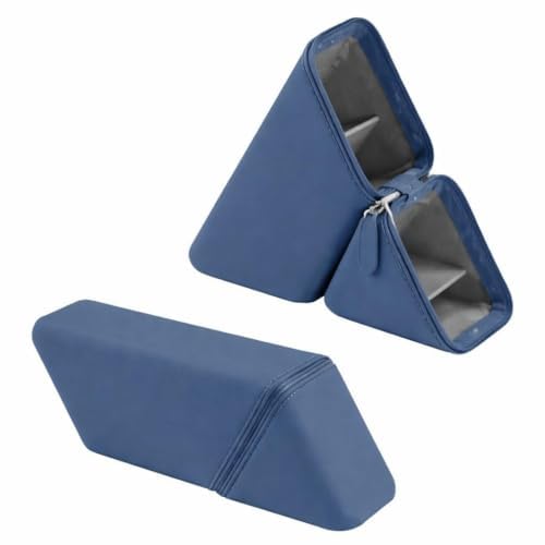 Foldable Triangle Pencil Case for Girls, Boys & Students, Large Capacity Standing Pencil Pouch with Zipper, Desk Stationery Organizer, Pen Pencil Holder-image-21