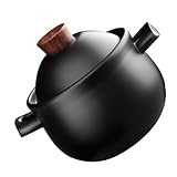 Homoyoyo Olla para Cocinar Cacerola de Barro Multiusos para Estofados y Sopas Resistente Altas Temperaturas para Cocina de Gas y Reuniones Familiares