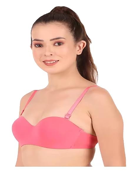 Image of Brachy Women's Every Day's Padded Underwired Demi Cup Bra T Shirt Padded Underwired Pushup Bra 85% Poly Cotton, 15% Elastane
