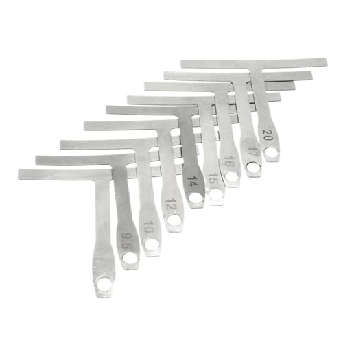 Réglet bord droit en acier inoxydable et jauges de rayon pour lutherie