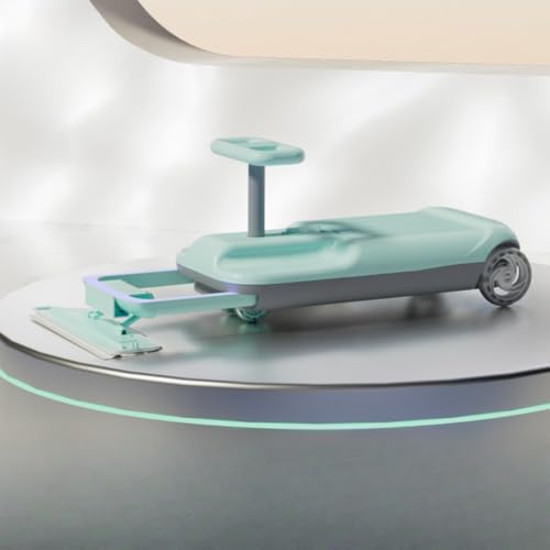 fancyfly新デザイン 子供用電動ツイストカー 大人同乗可能 横転防止 スピーディーカート 人気 モップ機能付き ドリフトカー (デュアルドライブ大型バッテリー+5-15マイクロアポール変速,ライトグリーン)