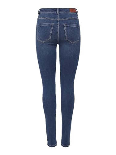 ONLY Damen Skinny Fit Jeans Stretch Denim Hose Basic ONLROYAL High Waist Röhrenjeans Bio Baumwolle, Farben:Dunkelblau, Größe:S / 30L – Ansicht 4