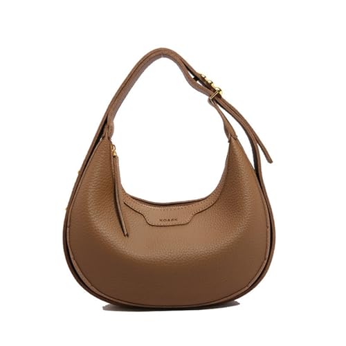Sac à bandoulière croissant souple en cuir vegan avec sangle ajustable amovible