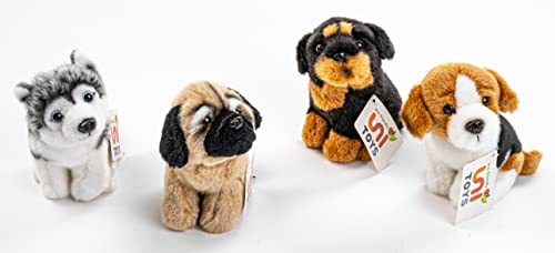 Uni-Toys - Plushie - Beagle, sitzend - 12 cm (Höhe) - Plüsch-Hund - Plüschtier, Kuscheltier
