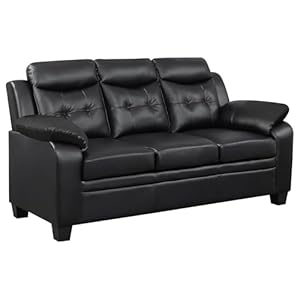 Coaster finley 2 piece sofa set black  urban country home decor