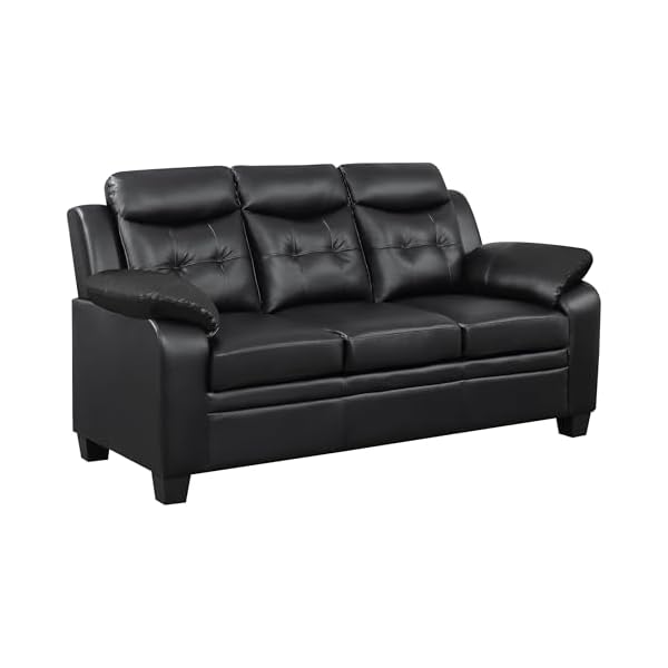 Coaster finley 2 piece sofa set black  urban country home decor