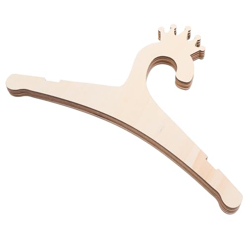 NAMOARLY DIY Wooden Baby Hangers Crown Design Boys and Girls Wooden Coat Hangers for Closet Storage Space-efficient