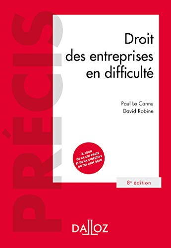 Télécharger Droit des entreprises en difficulté - 8e ed. Francais PDF