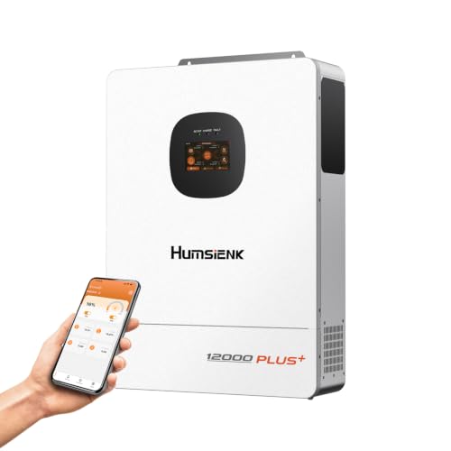 HumsiENK 12000W 48V Hybrid Solar Inverter 120/240V Split Phase, 12000W MPPT Solar Charger & 220A...