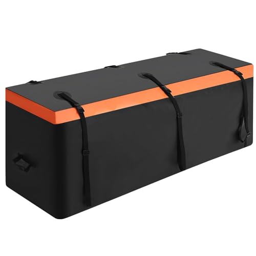 Hitch Cargo Carrier Bag - 21 Cu Ft Large Storage Space, Heavy Duty Waterproof, for Car Truck SUV Hitch Baskets, 6 Reinforced Straps 21 Cubic Feet