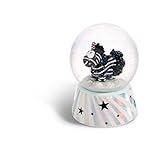 In dieser Schüttelkugel befindet sich das stehende Einhorn Starlight Mystery. Wenn man die Kugel schüttelt, wirbeln viele Schneeflocken um ihn herum . Der Sockel ist gestreift bunt mit schwarzen Sternchen geschmückt.