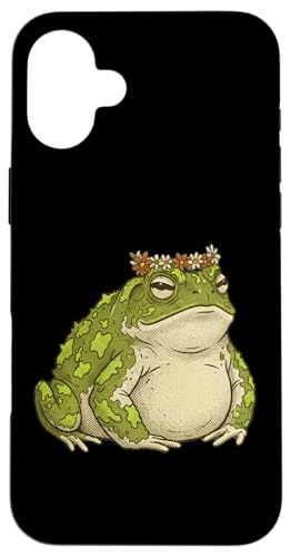 Frog Cute Toad Floral �X�}�z�P�[�X iPhone 16 Plus �p