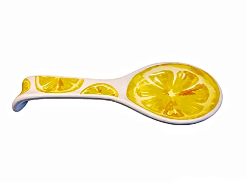 American Atelier Lemon Theme Pattern Ceramic Spoon Rest
