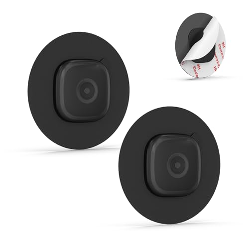 2Pack for Tile Mate Case with 3M Adhesive Sticker Waterproof Anti-Lost Fabric Holder for Tile Life360 Mate Tracker Hidden Tile Holder for Backpacks/Luggage/Camera Bags/Purses etc (Black & Black)