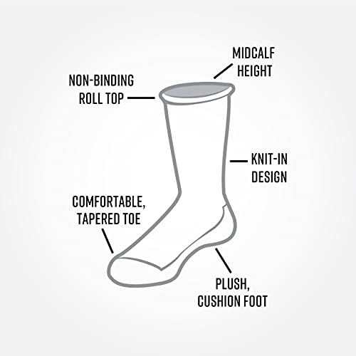 Maggie's Organic Natural Cotton Classic Cushion Crew Socks for Men & Women - One Pair Size Navy 10-133