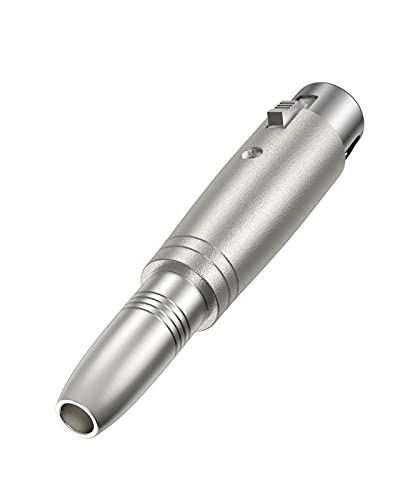 CableCreation Pack 5 Adaptadores XLR 3 Pin Hembra a 1/4" Hembra miniatura 2