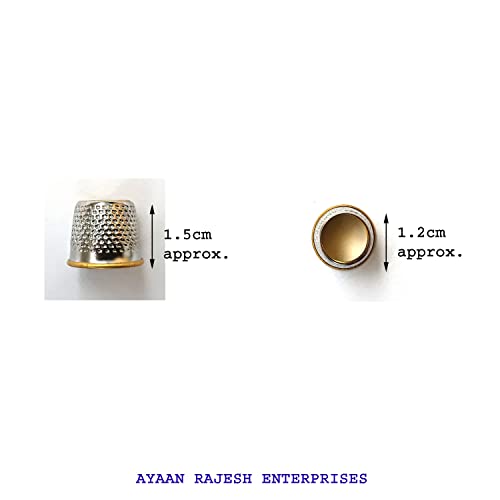 Sewing Finger Thimble | Finger Protector Metal for Sewing, Tailoring Embroidery Needlework | Sewing, Tailoring Accessories | Combo Pack of 8