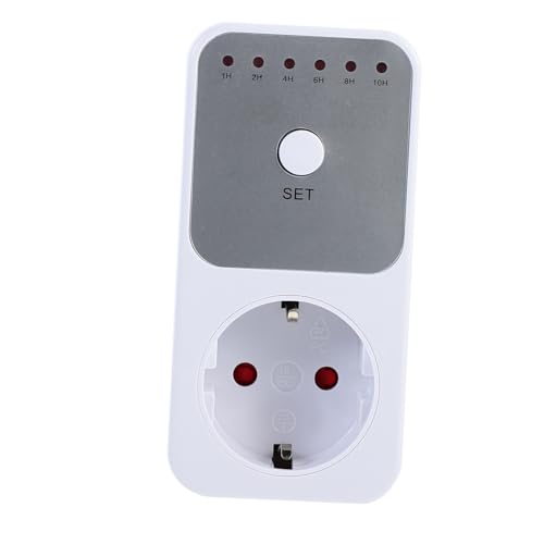 FONDOTIN Temporizador Mecánico Enchufe Seguridad Apagado Automático Energía para Hogar y Oficina Compatible Acv