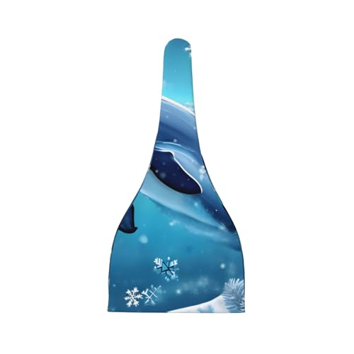 Newborn Baby Hat, Winter The Dolphin Print Soft Top Knot Beanie Cap, Cute Baby Headwear for 0-6 Months Black2