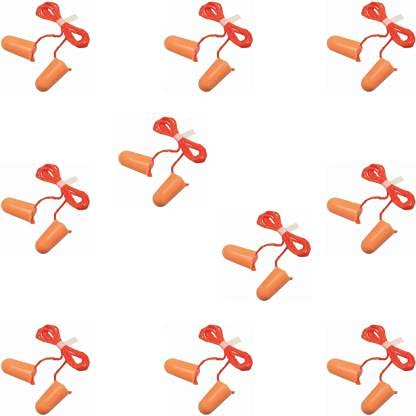 Ekon Reusable Soft Silicone Sound Reducing Ear Plugs for Sleep, Meditation, Study, Swim, Travel- 10 Pairs (Orange)-image-4