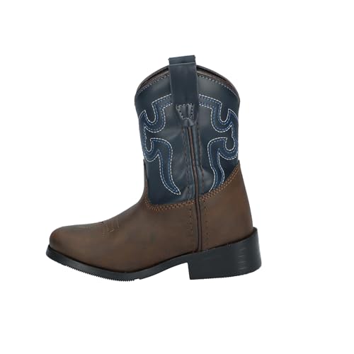 Image of Smoky Mountain Boots Toddlers' Monterey Western Boot, Brown /Navy, Medium, Size 5
