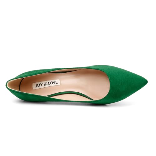 Image of JOY IN LOVE Women's Pointed Toe Chunky Block Heel Pumps