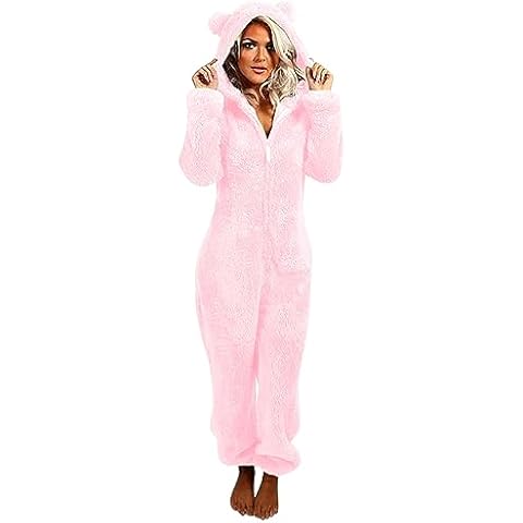 TURWXGSO Women's Cozy Fleece Onesie Cover