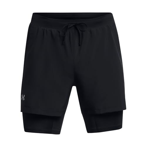 Under Armour UA Launch 5'' 2-in-1 Short, Pantaloncini Palestra Uomo, Shorts Elasticizzati in 4 Direzioni, Sportivi Comodi e Traspiranti
