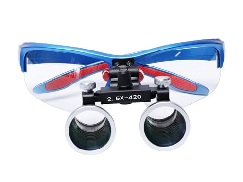 Generic Binocular Magnifier Dentistry Dental Glasses Loupes Goggles Protective Spectacles Glasses 2.5X 3.5X (2.5x-420), Black