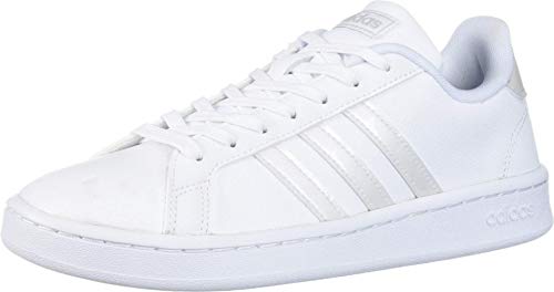 adidas women's Grand Court Tennis Shoe, Ftwr White/ Ftwr White/ Grey Two, 8.5 US