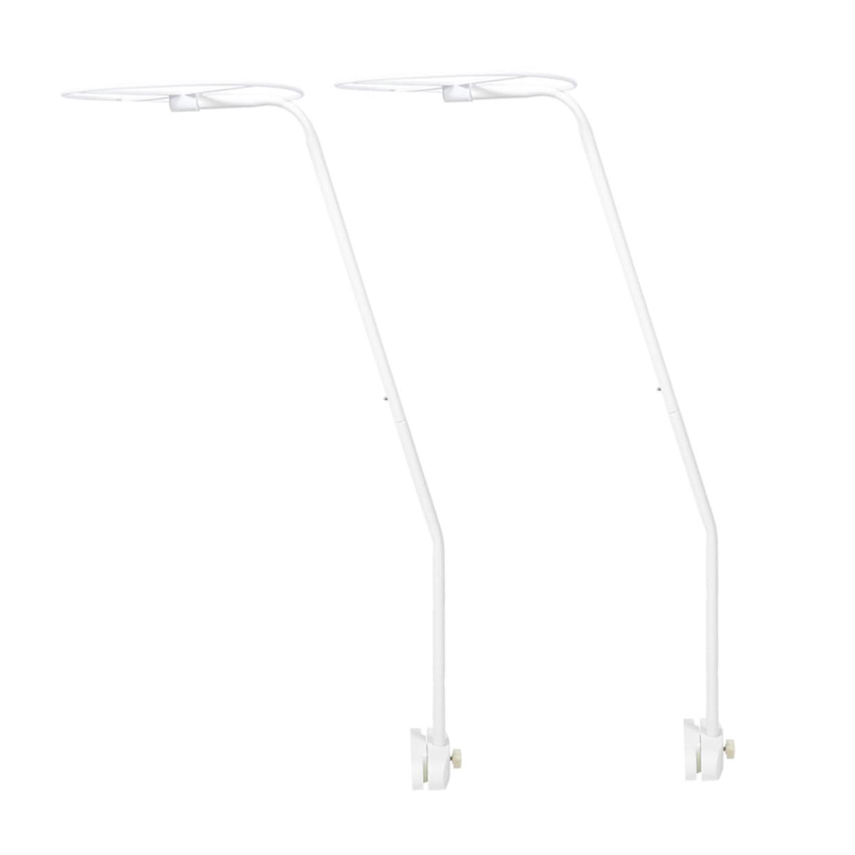 Alipis 2 Set di Staffa Porta Rete in Acciaio Bianco per Lettino di Ragazzo Ragazza, Supporto per Zanzariera Design Smontabile e Installazione Facile, Compatibile Lettino Fino a 2,4cm