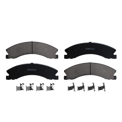 Image of Detroit Axle - 2 Front or Rear Brake Pads for 11-19 Silverado 2500HD 3500HD