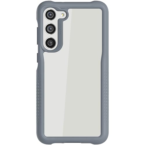 Image of Ghostek Covert Samsung Galaxy S23 Plus Clear Case with Military Grade Shockproof Protection, Non-Slip Grip, Protective Silicone Phone Cover Designed for 2023 Galaxy S23+ (6.6 inch) (Gray)