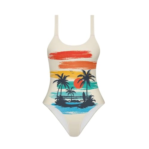 Girls Cute One Piece Swimsuit Soft Bathing Suits Backless Sleevess Swimwear for Teen Girls 7-20Y