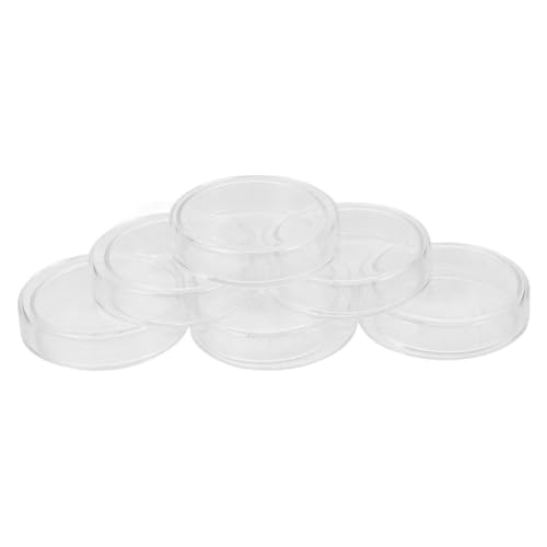 PRETYZOOM 6pcs Glass Dish Culture Dishes Clear Borosilicate Plate School Science Cell Lids Tissue Laboratory Agar Dishes Agar Dish Holder Culture Dish Agar Transparent