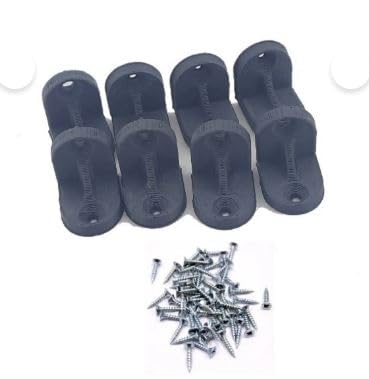 Plastik Köşebent, Gri, Mobilya Bağlantı Elemanı, 2 cm x 2 cm x 4 mm, 8 Adet, Raf ve Dolap Köşe Birleştirme, Mobilya Duvara Sabitleme